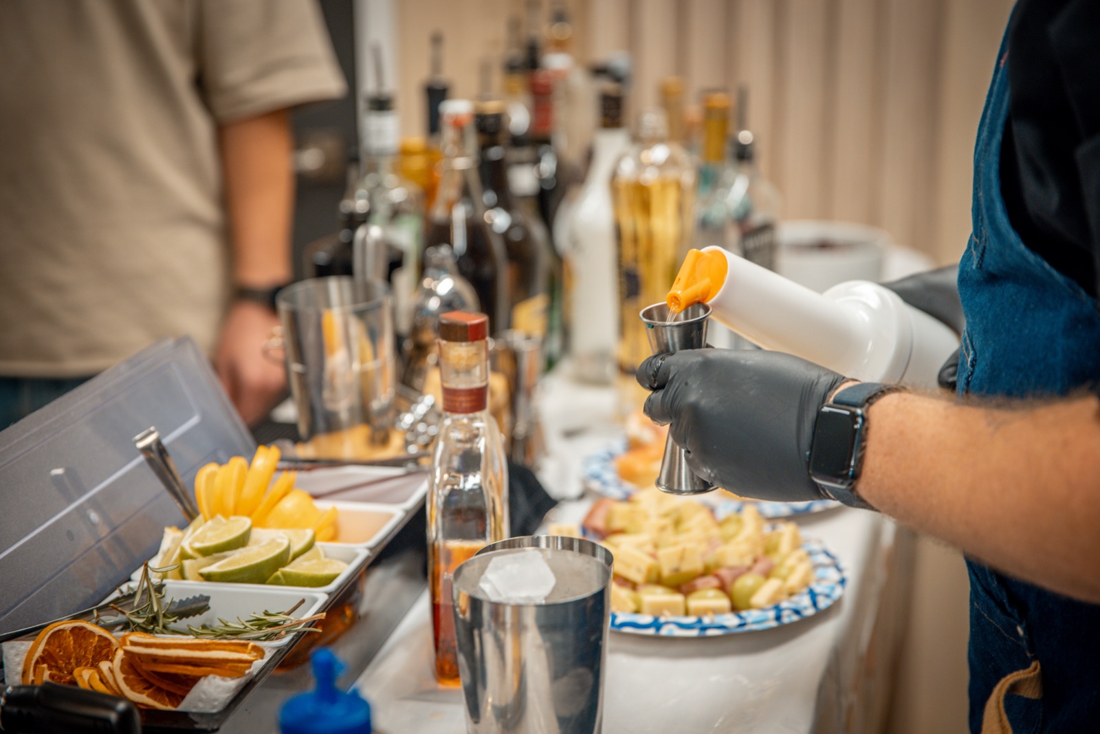Bartender hands preparing cocktail close-up Miami